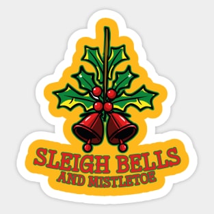 Sleigh bells and mistletoe Sticker